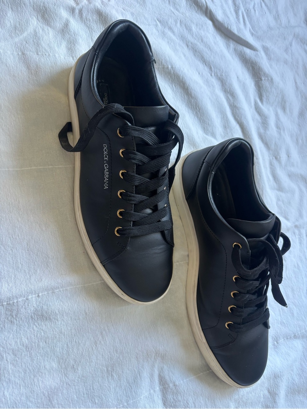 Dolce & Gabbana Men's Black and Gold Sneakers - Picture 3 of 11